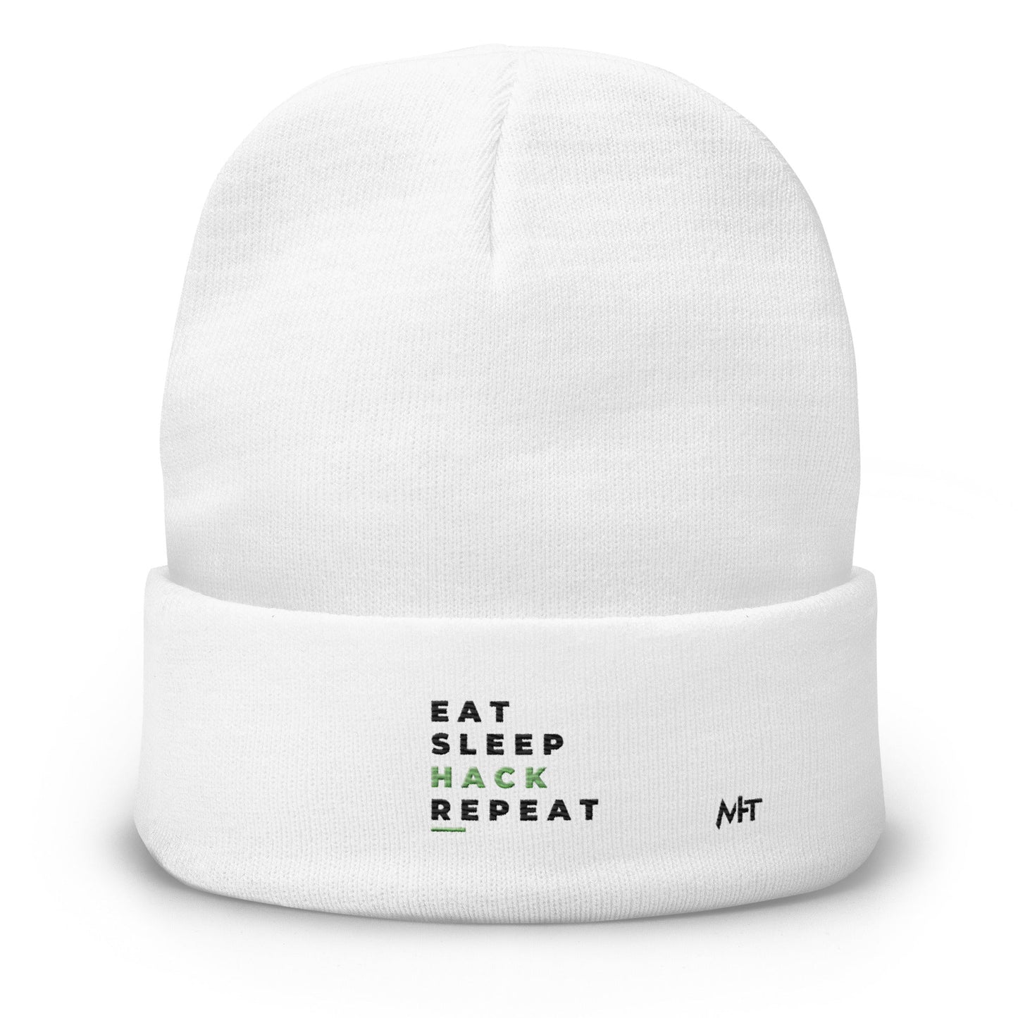 Eat, Sleep, Hack, Repeat V2 - Embroidered Beanie by DarkByteGear