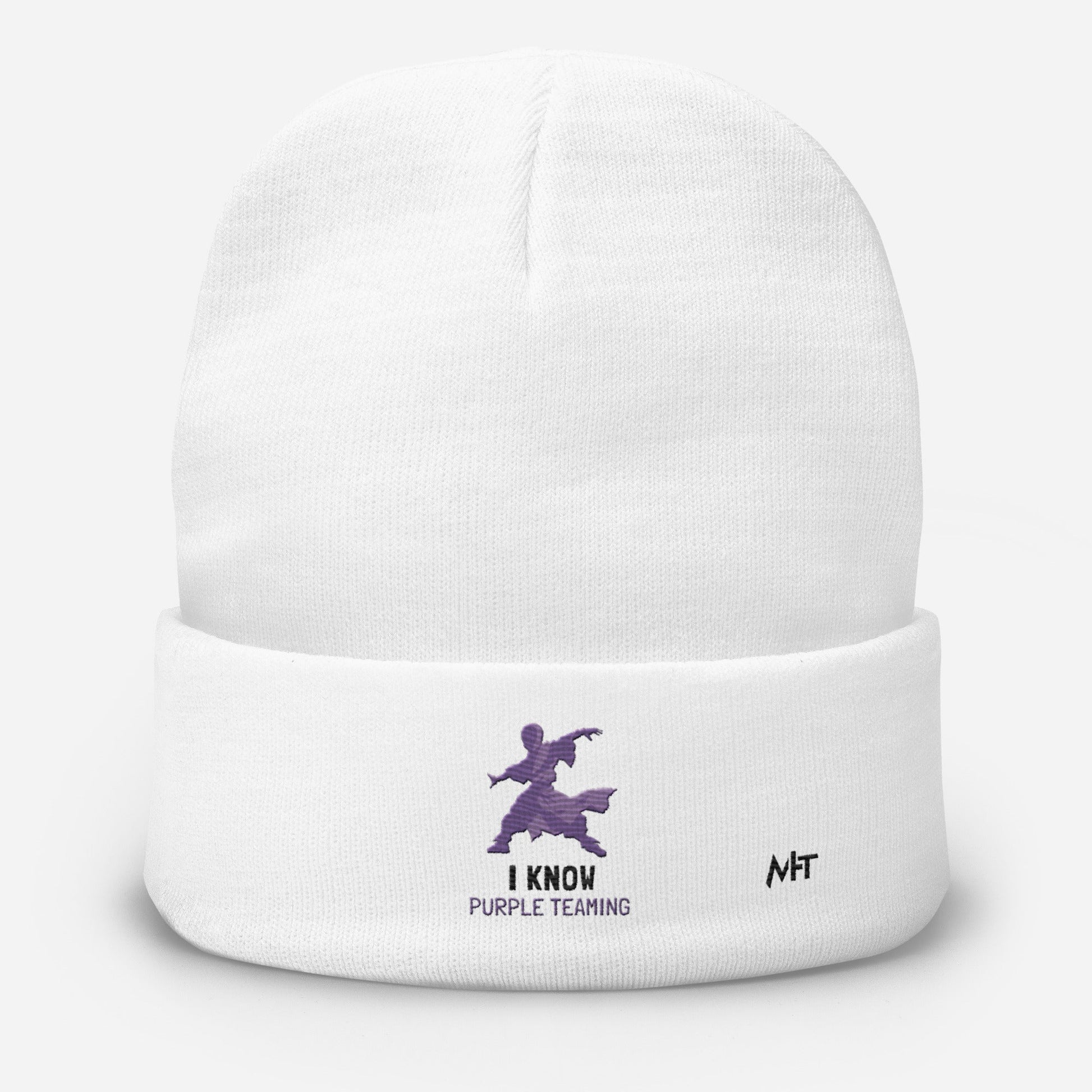 I Know Purple Teaming - Embroidered Beanie by DarkByteGear