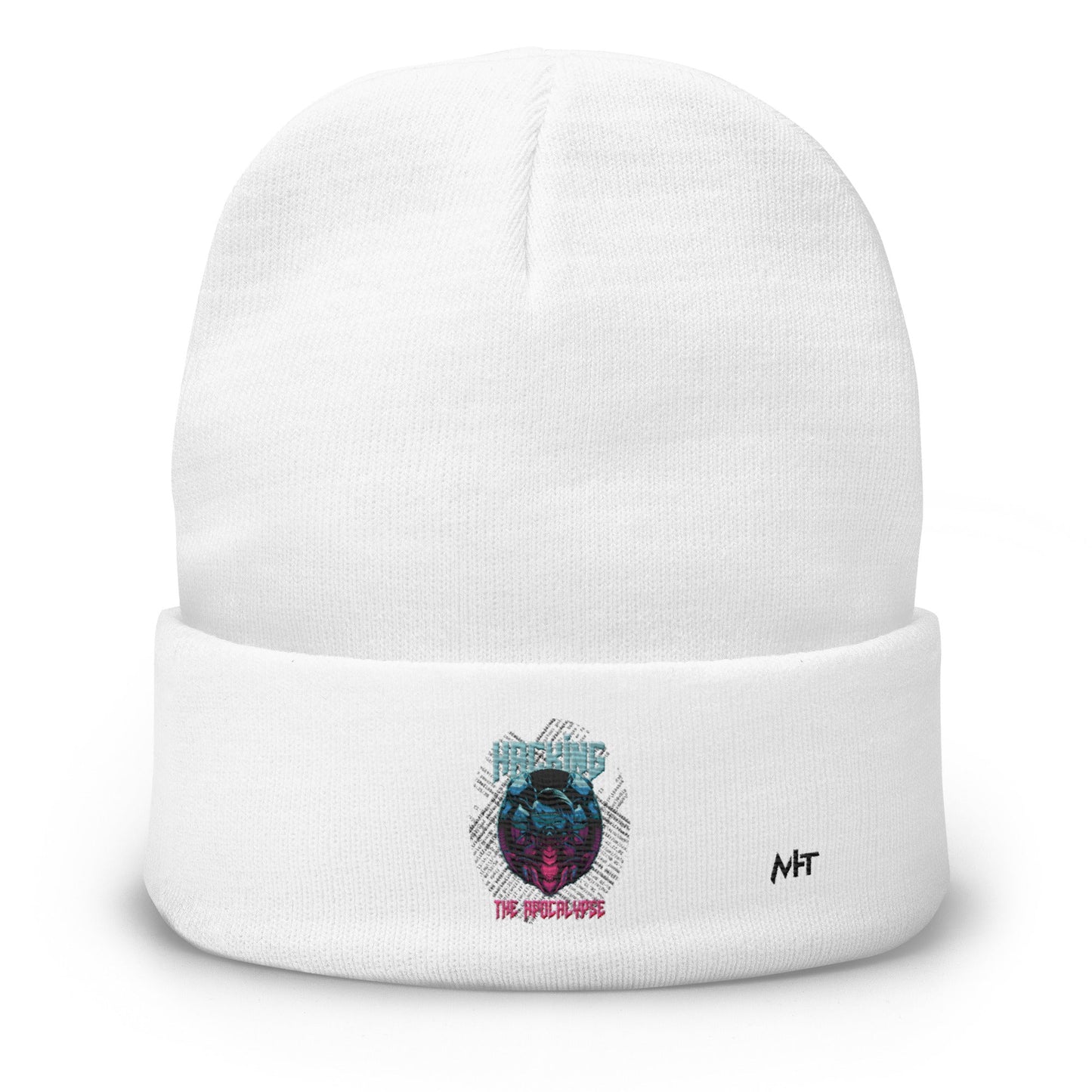 Hacking the apocalypse V2 - Embroidered Beanie by DarkByteGear