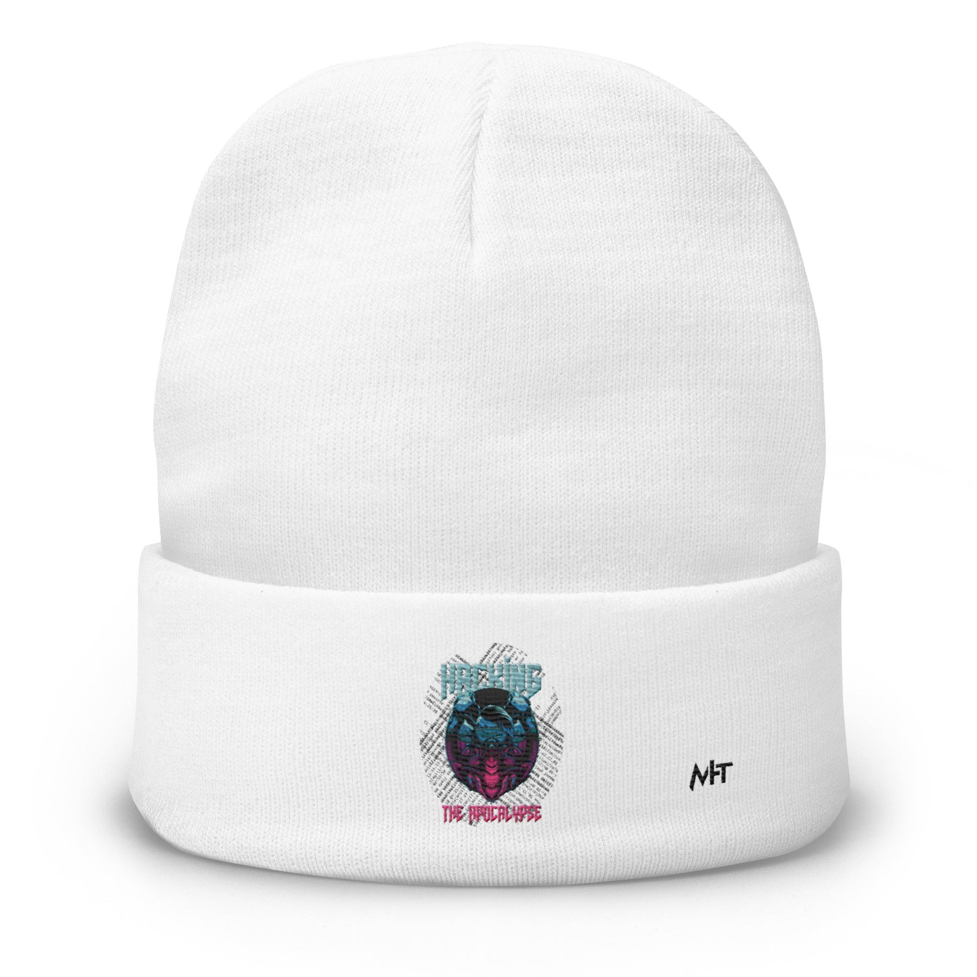 Hacking the apocalypse V2 - Embroidered Beanie by DarkByteGear