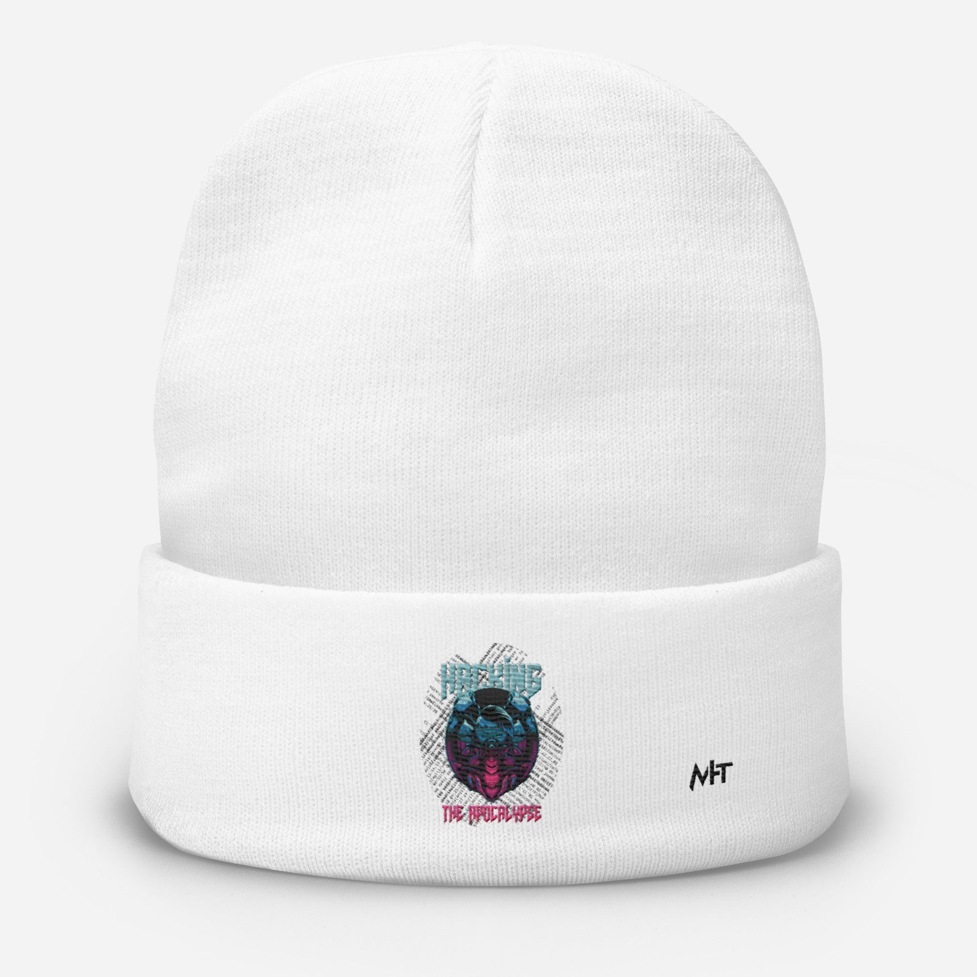 Hacking the apocalypse V2 - Embroidered Beanie by DarkByteGear