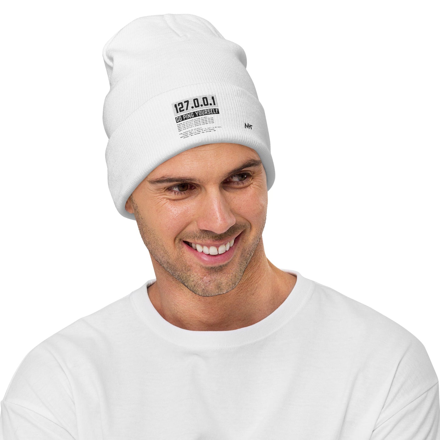 Go ping yourself - Embroidered Beanie by DarkByteGear