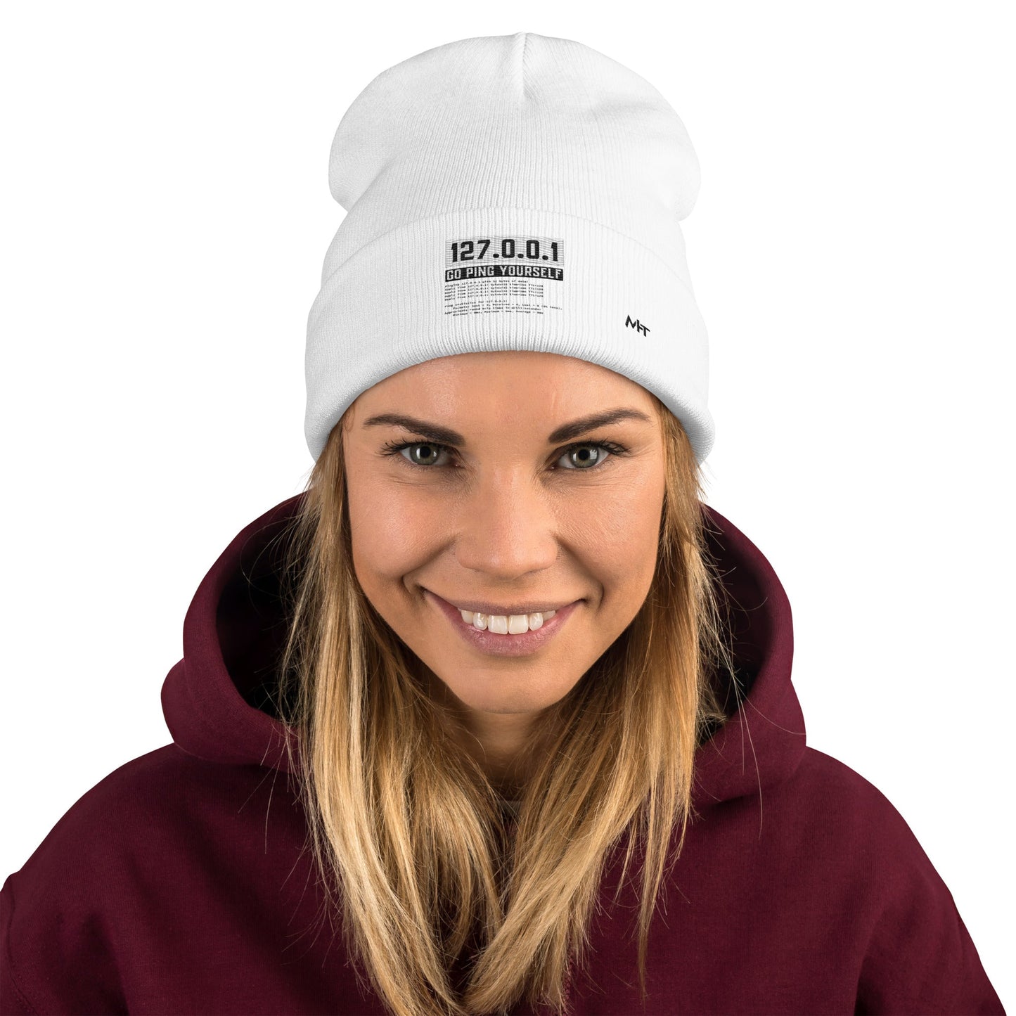 Go ping yourself - Embroidered Beanie by DarkByteGear