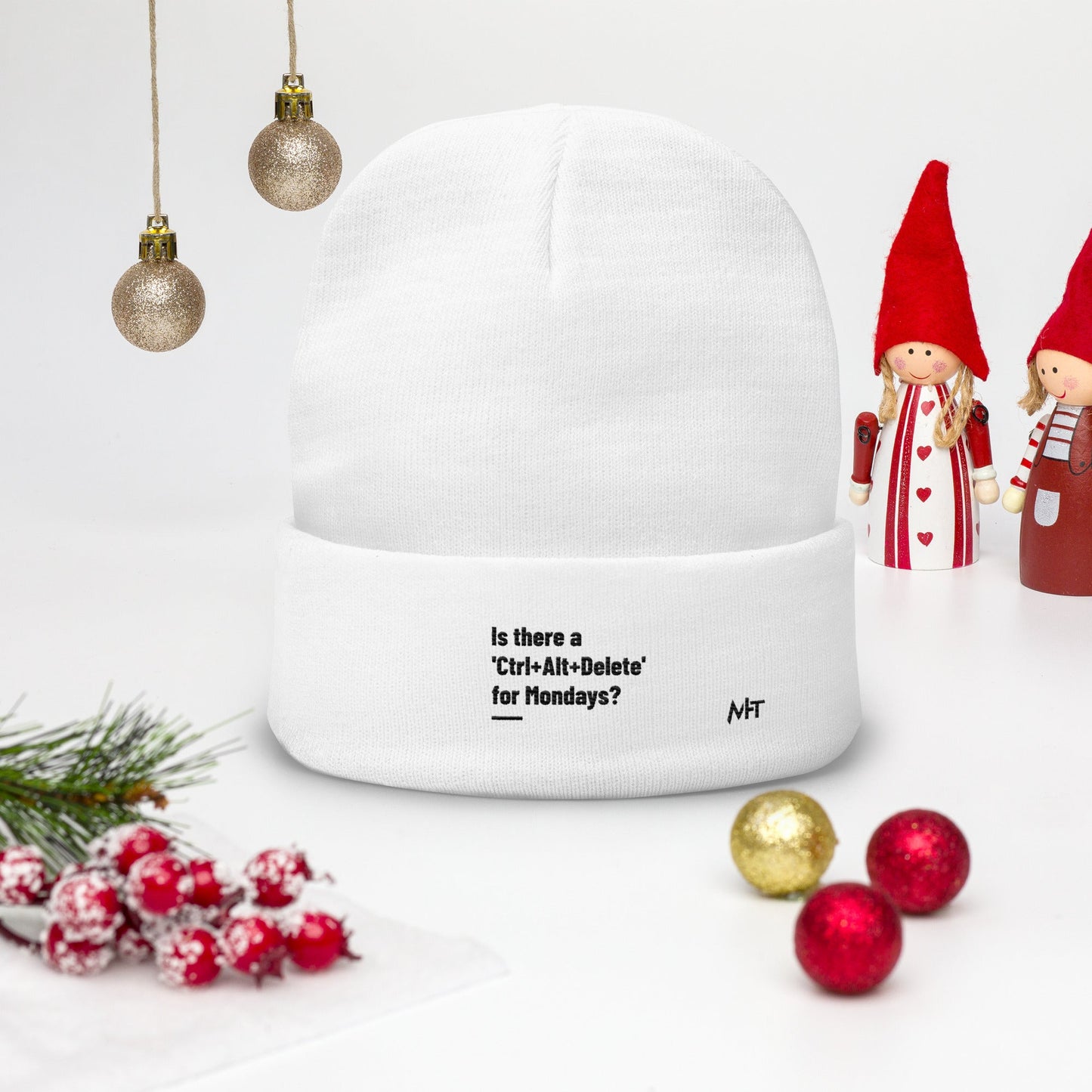 Is there a 'Ctrl+Alt+Delete' for Mondays? - Embroidered Beanie by DarkByteGear