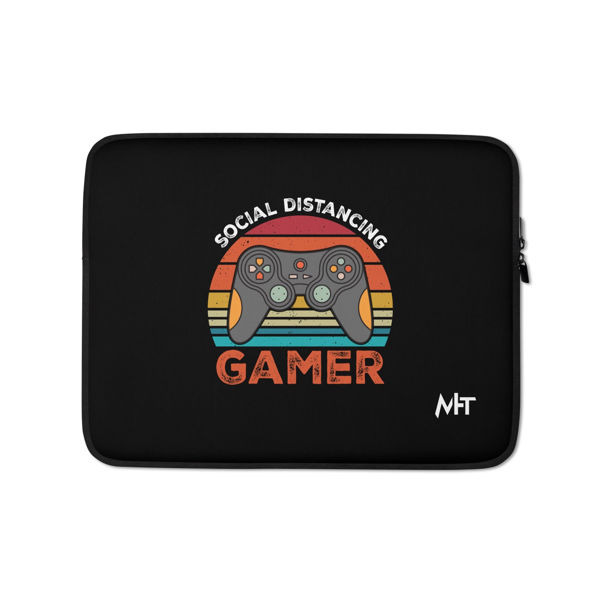 Social Distancing Gamer - Laptop Sleeve by DarkByteGear