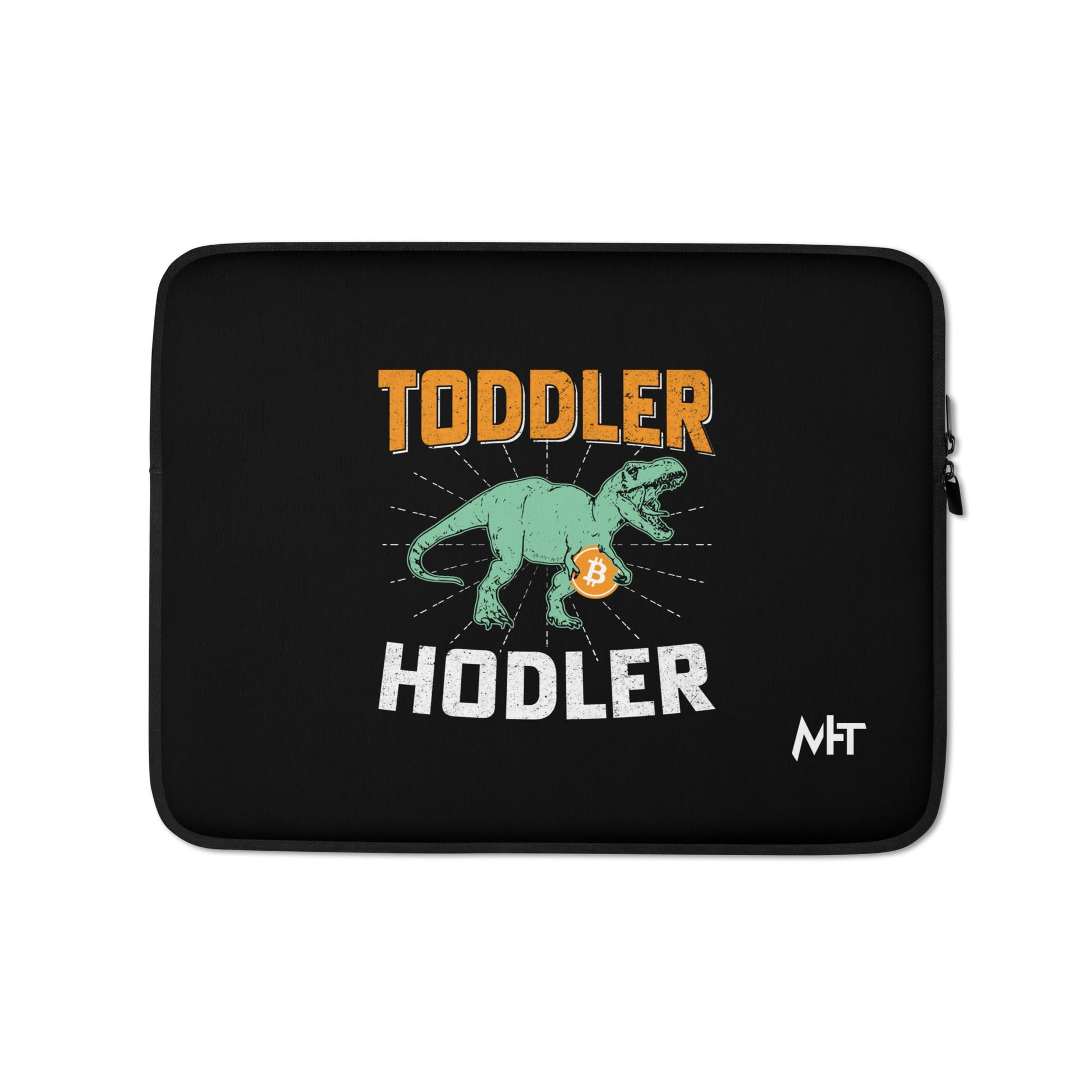 Toddler Bitcoin T-rex Holder - Laptop Sleeve by DarkByteGear