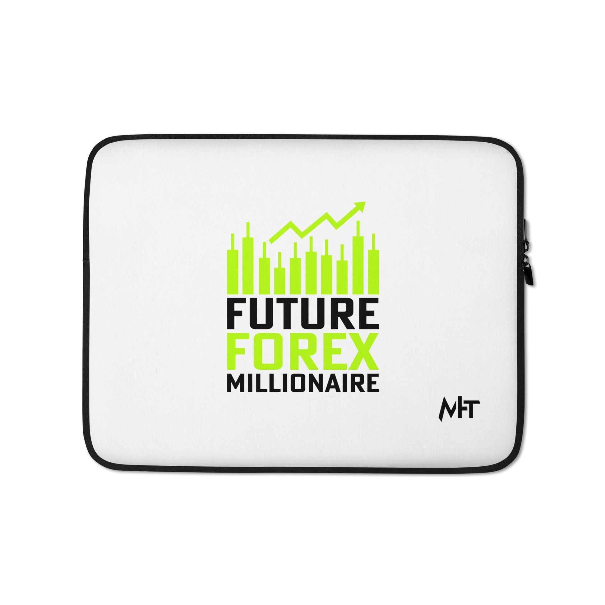 Future Forex Millionaire in Dark Text - Laptop Sleeve by DarkByteGear