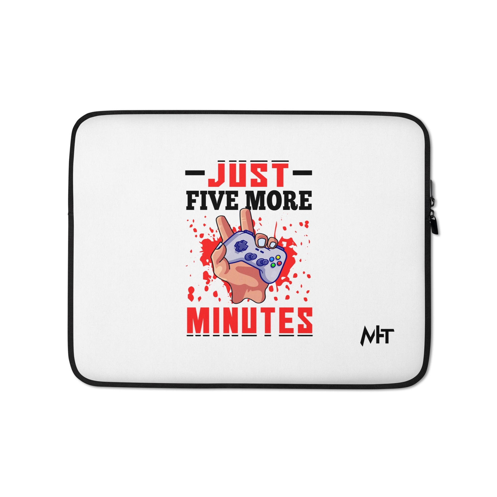 Just 5 more Minutes Rima in Dark Text - Laptop Sleeve by DarkByteGear