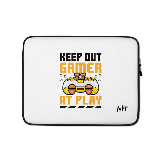 Keep Out Gamer At Play Rima 7 in Dark Text - Laptop Sleeve by DarkByteGear