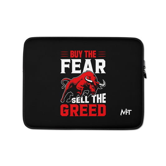 Buy the Fear; Sell the Greed V1 - Laptop Sleeve by DarkByteGear