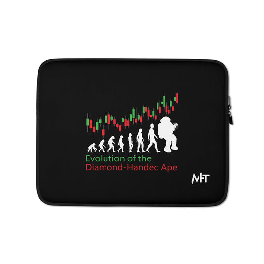 Evolution of the Diamond-handed Ape - Laptop Sleeve by DarkByteGear