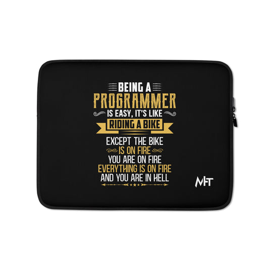 Being a Programmer is easy V2 - Laptop Sleeve by DarkByteGear