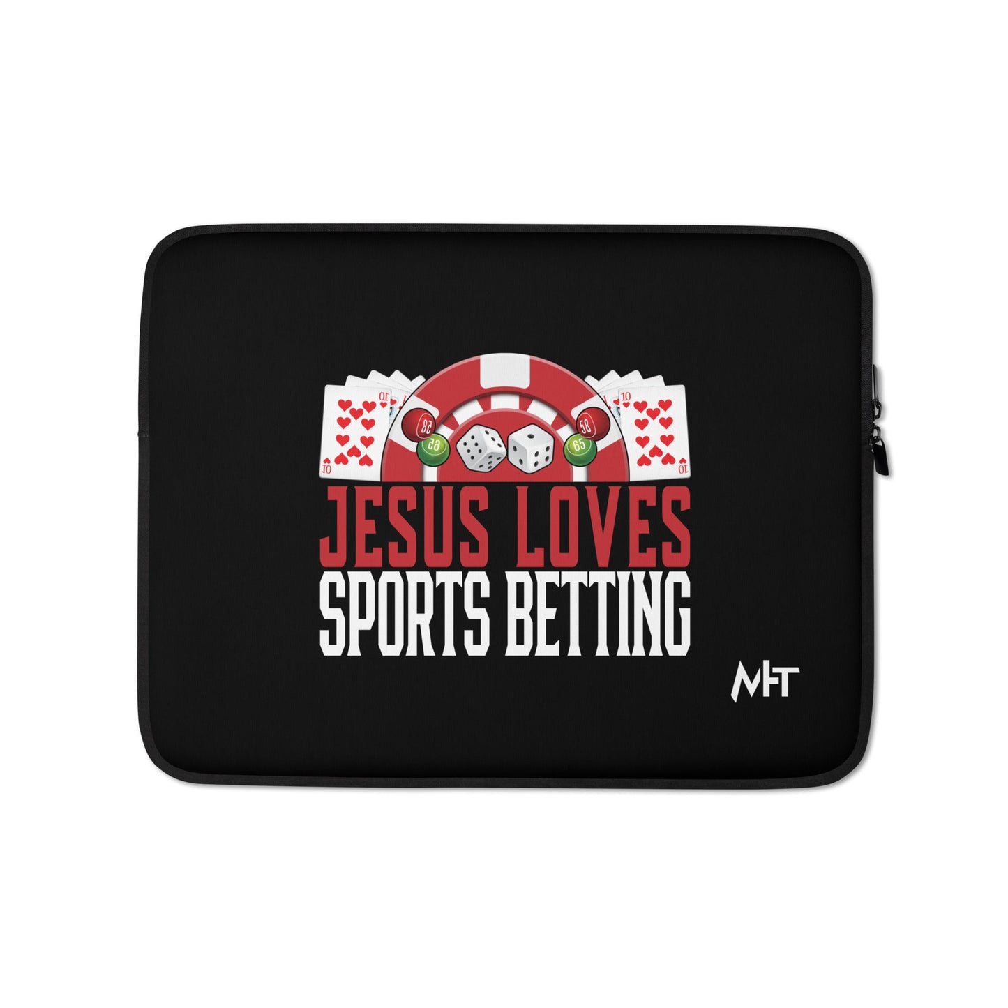 Jesus Loves Sports Betting - Laptop Sleeve by DarkByteGear