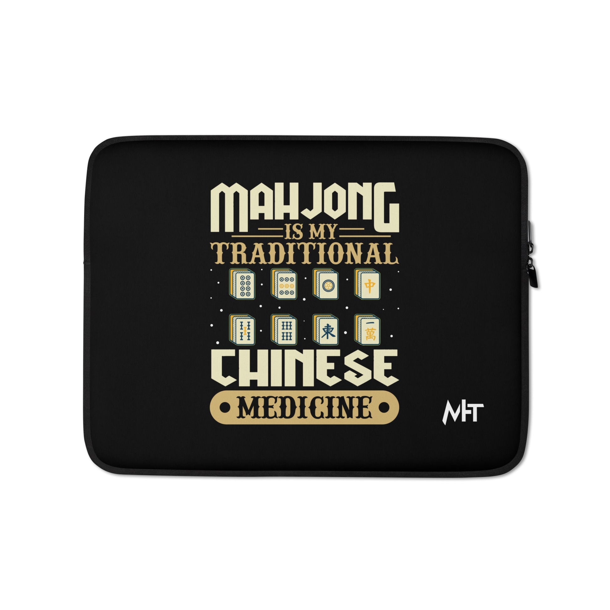 Mahjong is my Traditional Chinese Medicine - Laptop Sleeve by DarkByteGear