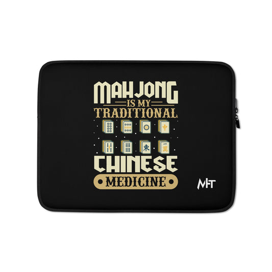 Mahjong is my Traditional Chinese Medicine - Laptop Sleeve by DarkByteGear