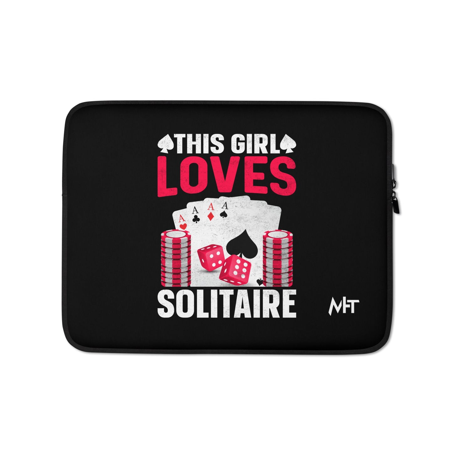 This Girl Loves Solitaire - Laptop Sleeve by DarkByteGear