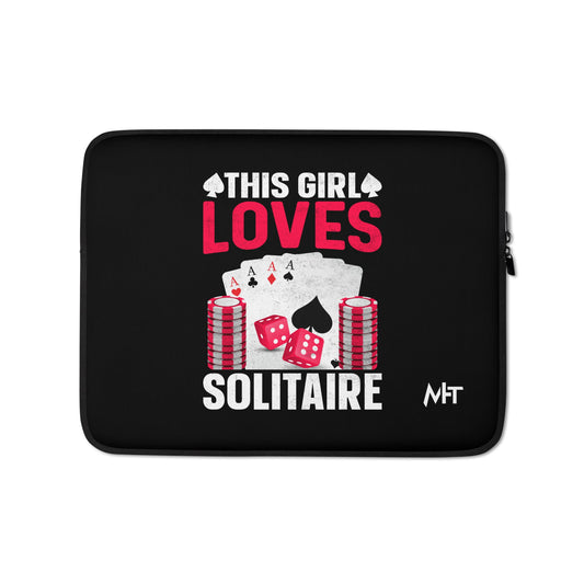 This Girl Loves Solitaire - Laptop Sleeve by DarkByteGear