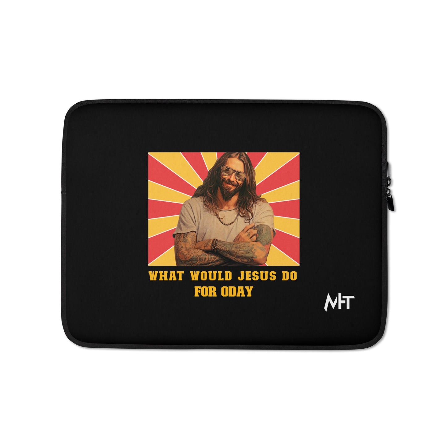What would Jesus do for 0day v1 - Laptop Sleeve by DarkByteGear