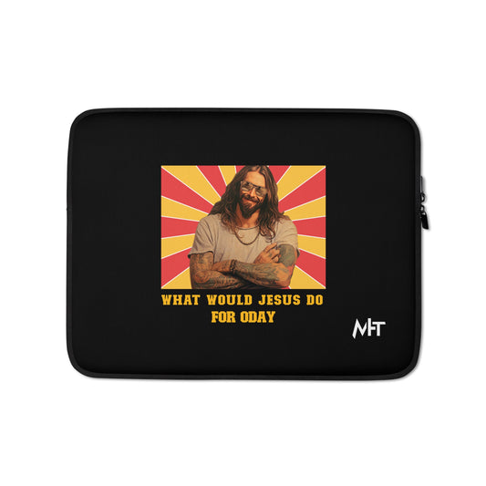 What would Jesus do for 0day v1 - Laptop Sleeve by DarkByteGear