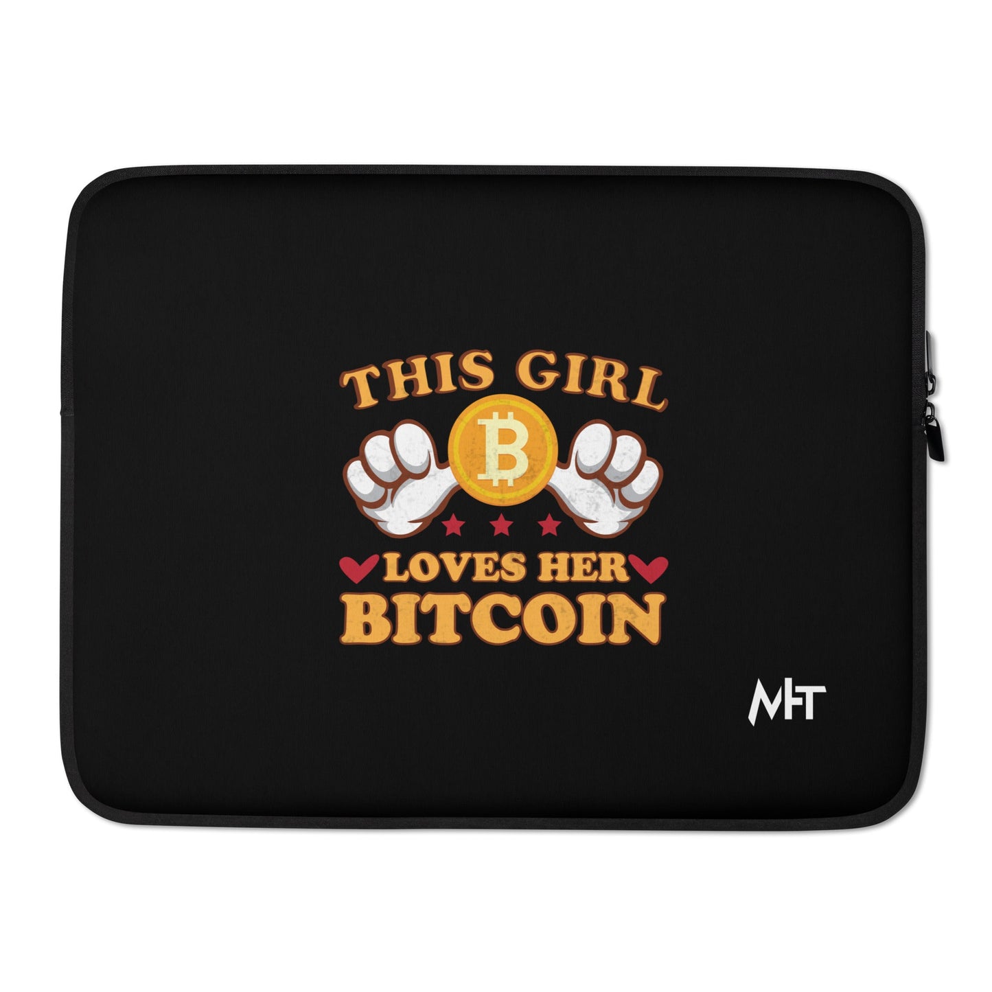 This girl Loves her Bitcoin - Laptop Sleeve by DarkByteGear