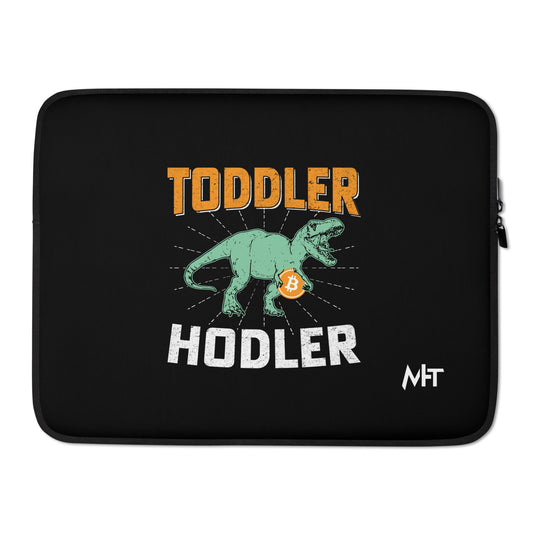 Toddler Bitcoin T-rex Holder - Laptop Sleeve by DarkByteGear