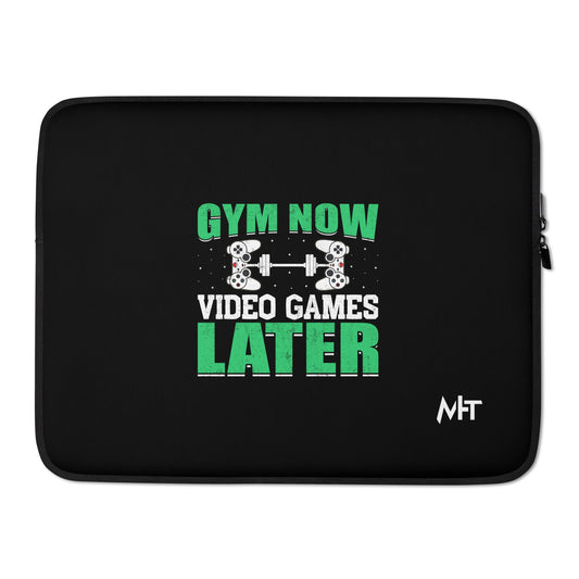 Gym now, Video Games Later - Laptop Sleeve by DarkByteGear