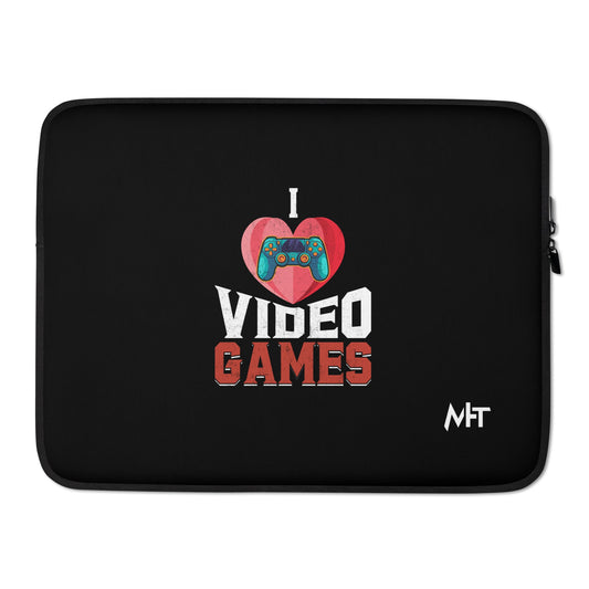 I love Video Games - Laptop Sleeve by DarkByteGear