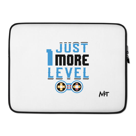 Just 1 More Level in Dark Text - Laptop Sleeve by DarkByteGear