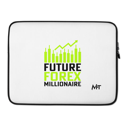Future Forex Millionaire in Dark Text - Laptop Sleeve by DarkByteGear