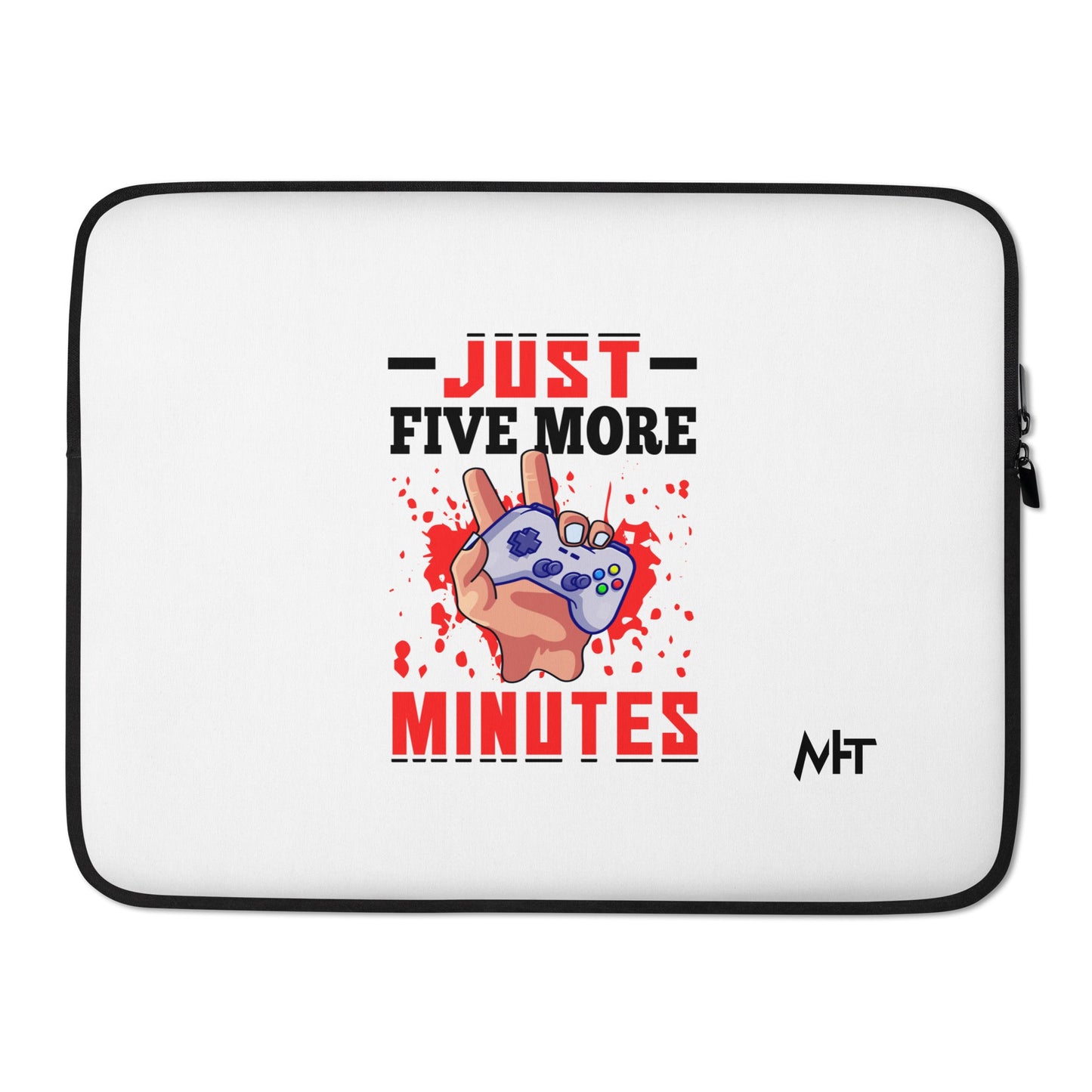Just 5 more Minutes Rima in Dark Text - Laptop Sleeve by DarkByteGear