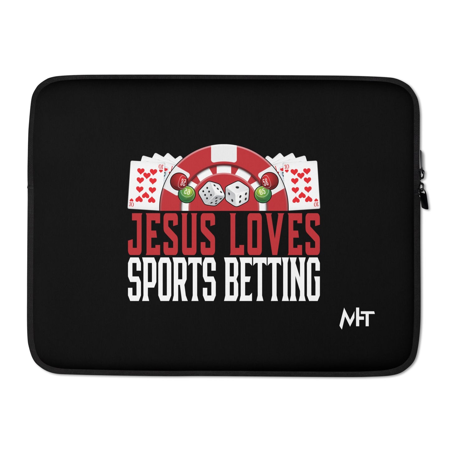 Jesus Loves Sports Betting - Laptop Sleeve by DarkByteGear
