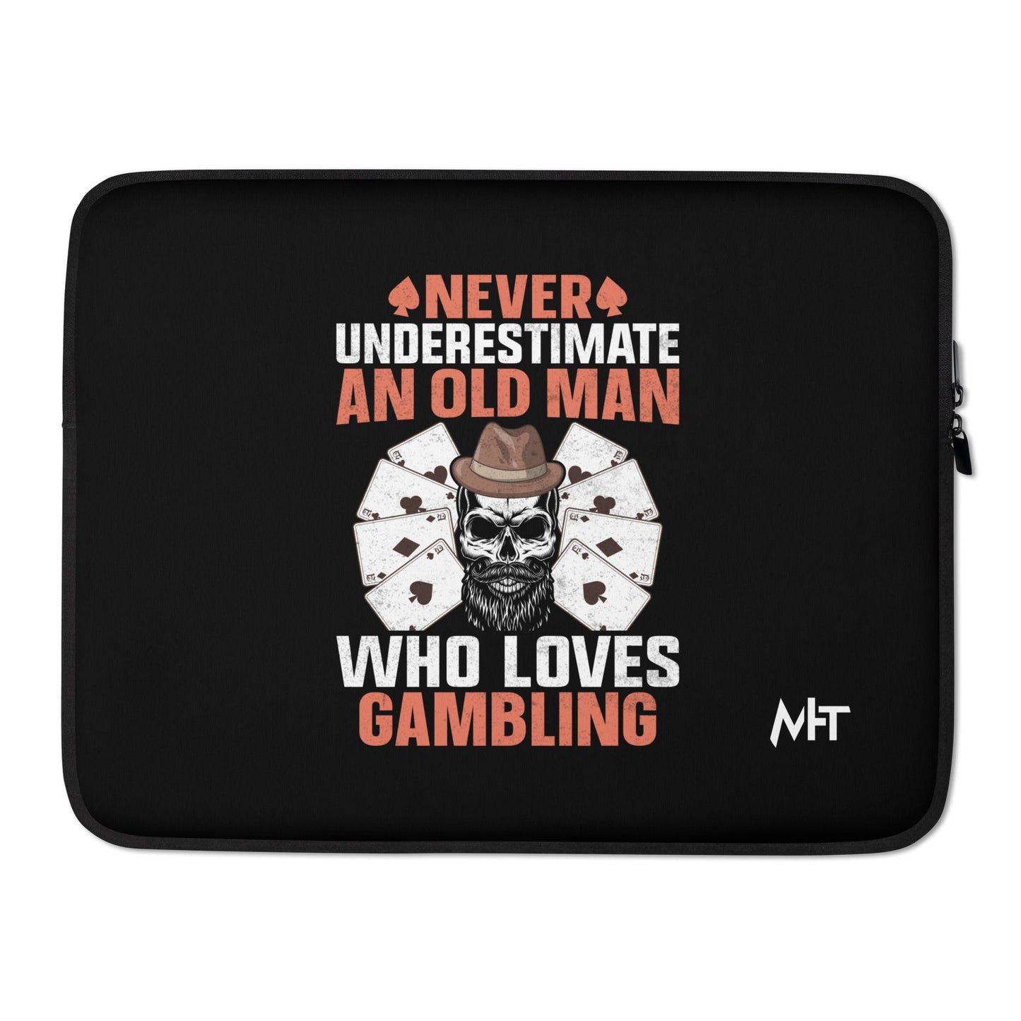 Never Underestimate an old man who Loves gambling - Laptop Sleeve by DarkByteGear