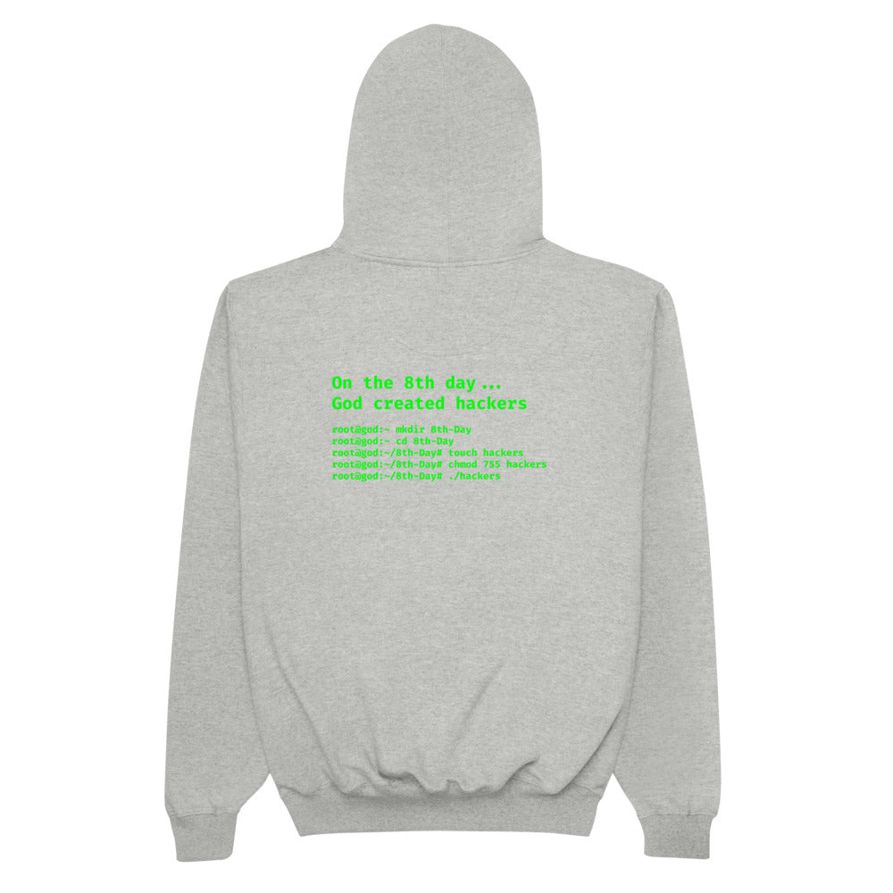 On the 8th day God created hackers - Champion Hoodie by DarkByteGear