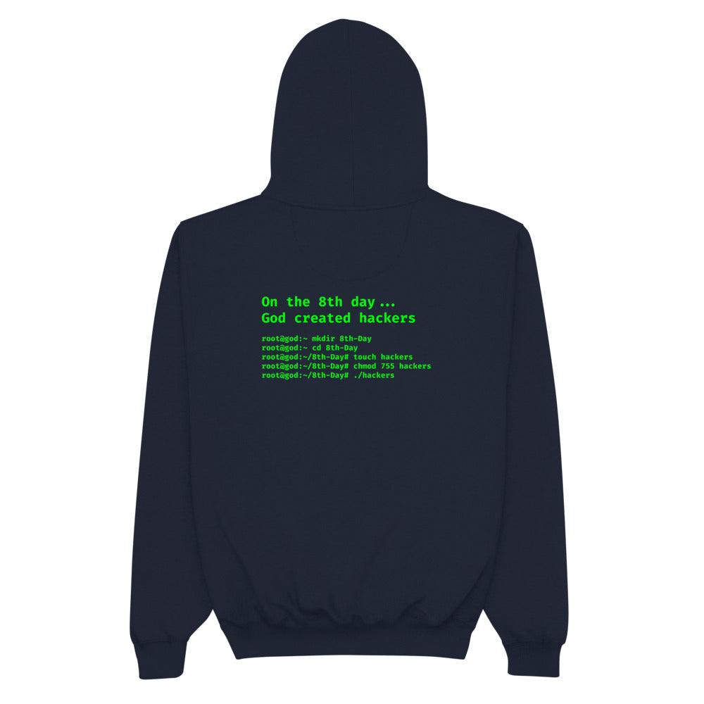 On the 8th day God created hackers - Champion Hoodie by DarkByteGear