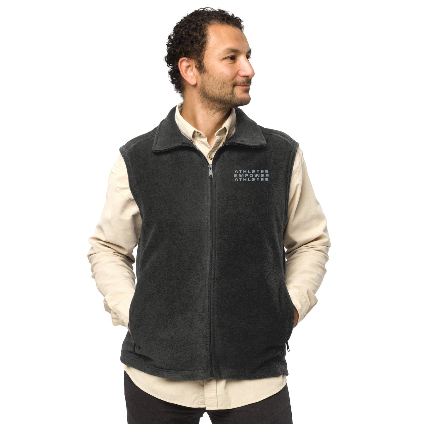 Athletes Empower Athletes - Men’s Columbia fleece vest by DarkByteGear