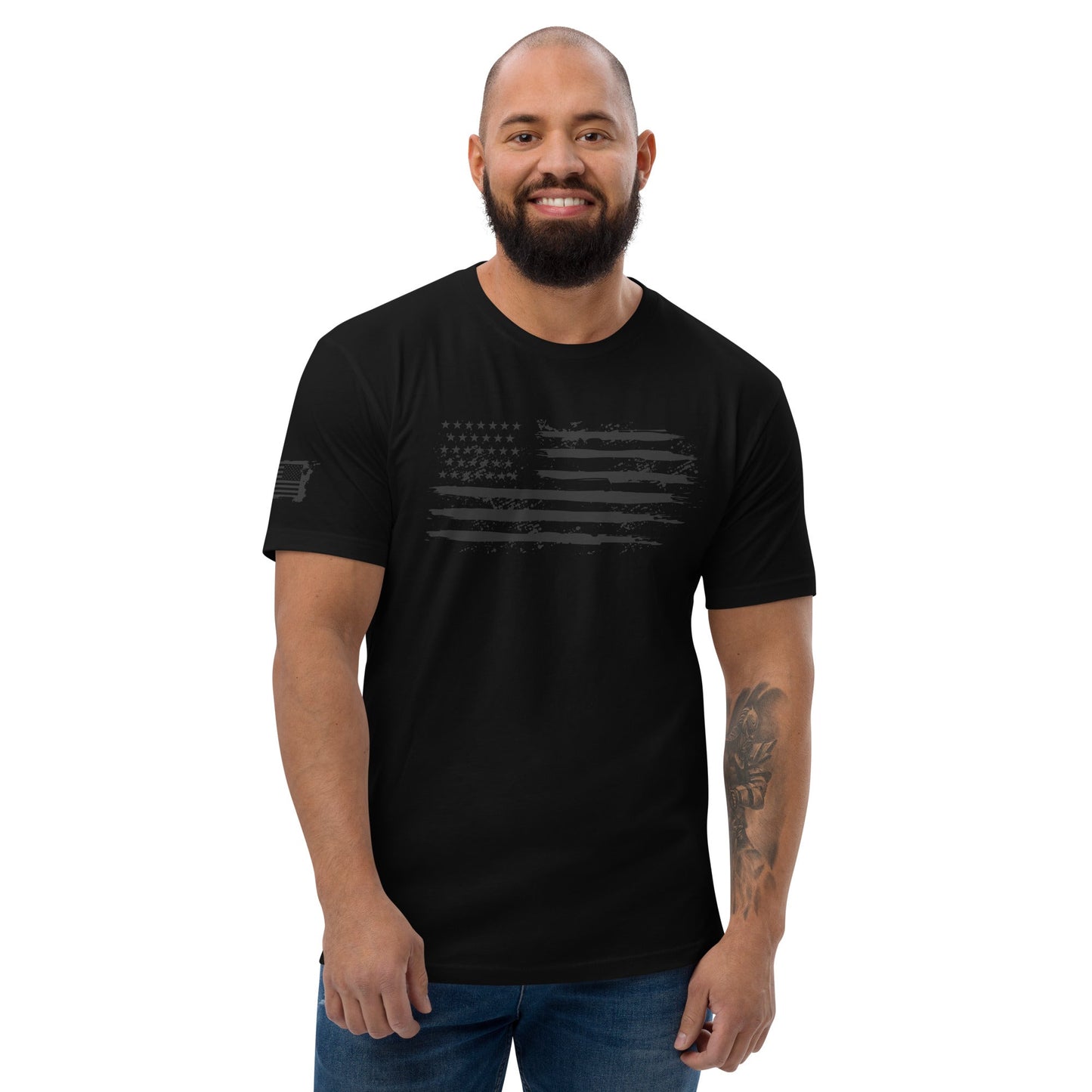 Iron American Patriot - Short Sleeve T-shirt by DarkByteGear