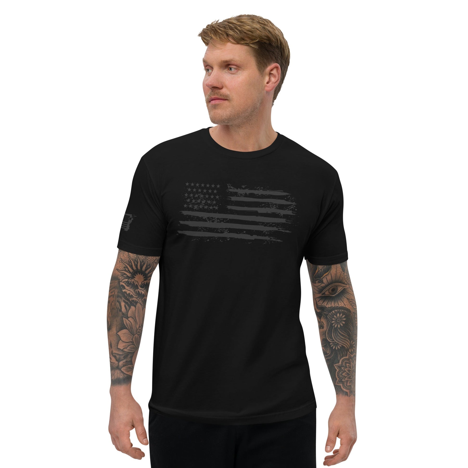 Iron American Patriot - Short Sleeve T-shirt by DarkByteGear