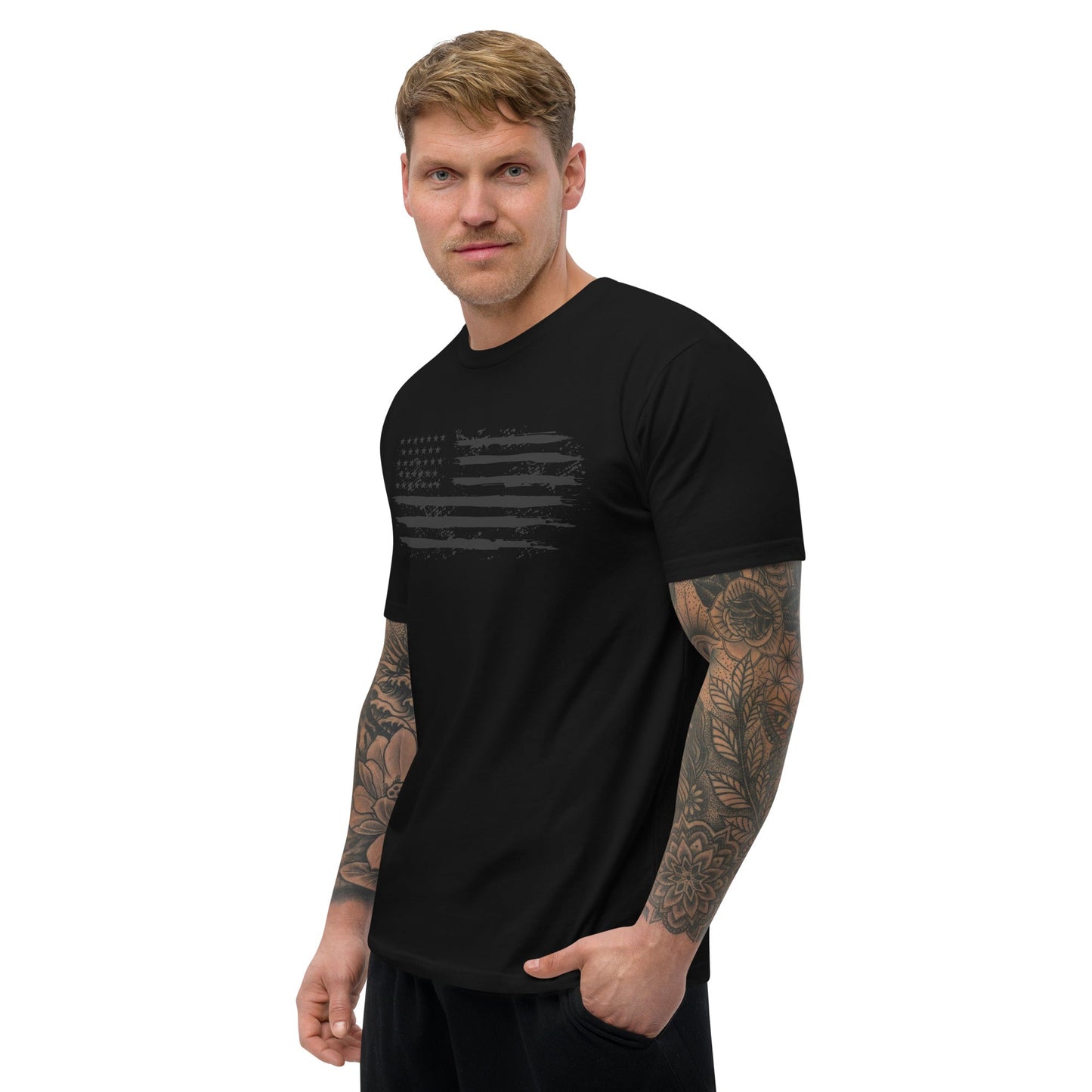 Iron American Patriot - Short Sleeve T-shirt by DarkByteGear