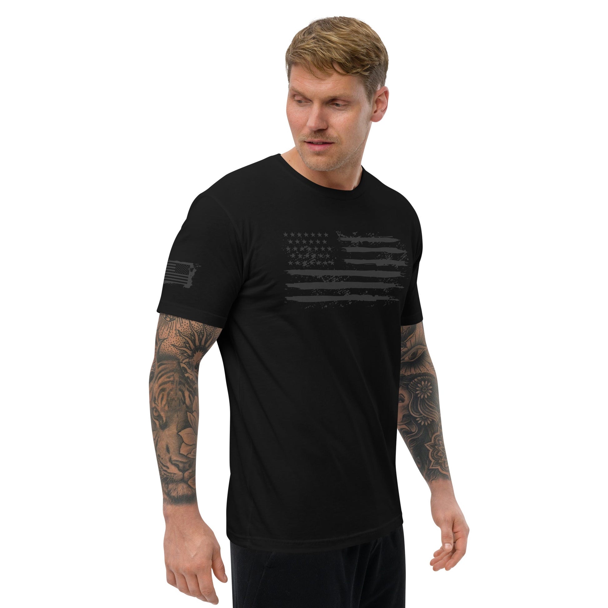 Iron American Patriot - Short Sleeve T-shirt by DarkByteGear