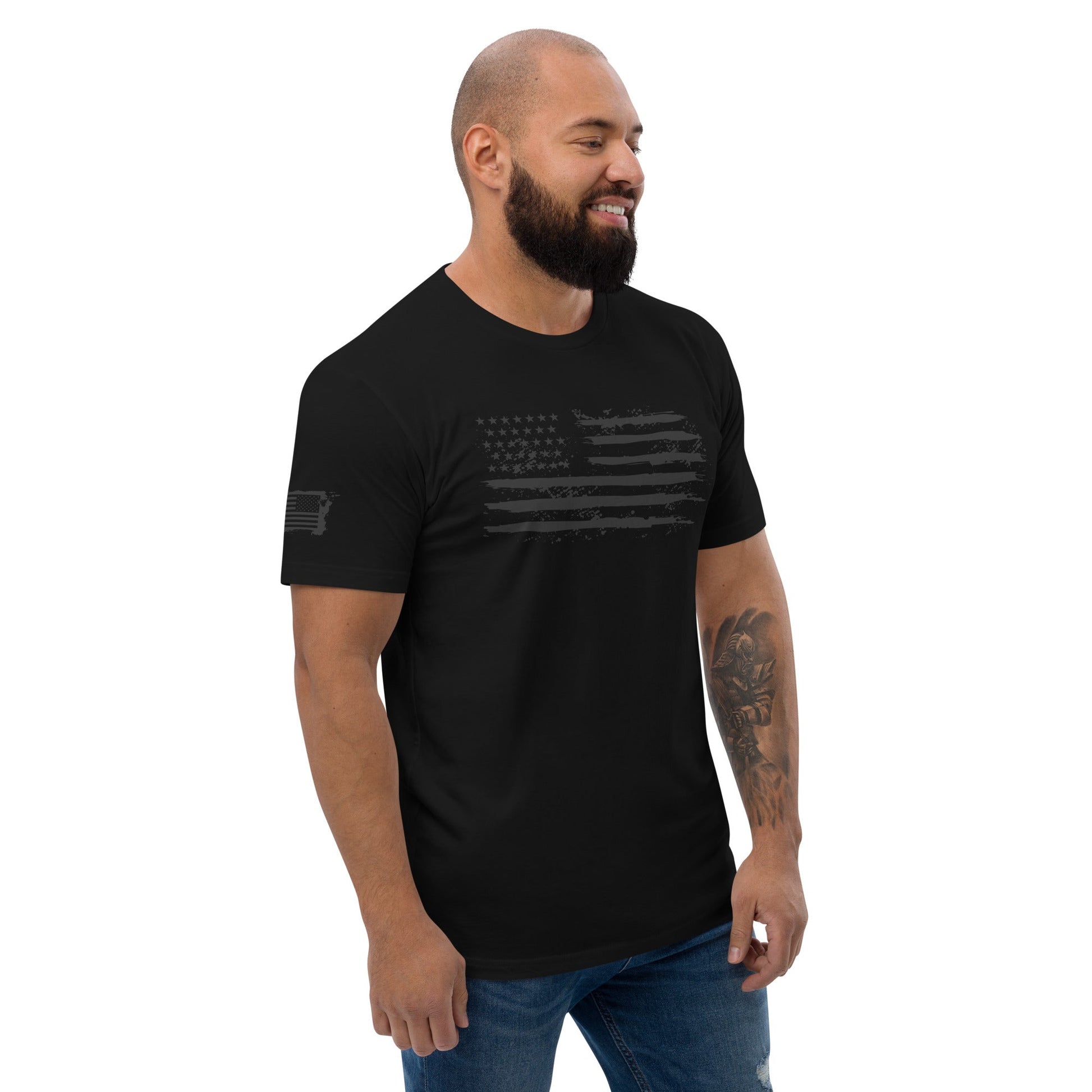 Iron American Patriot - Short Sleeve T-shirt by DarkByteGear