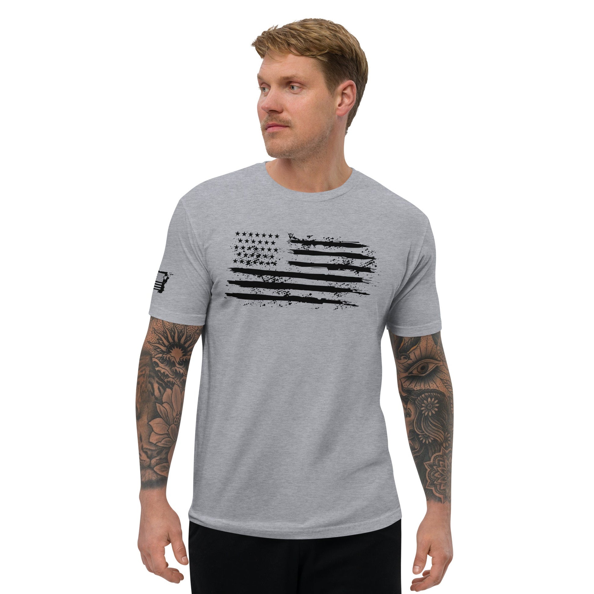 Iron American Patriot - Short Sleeve T-shirt by DarkByteGear