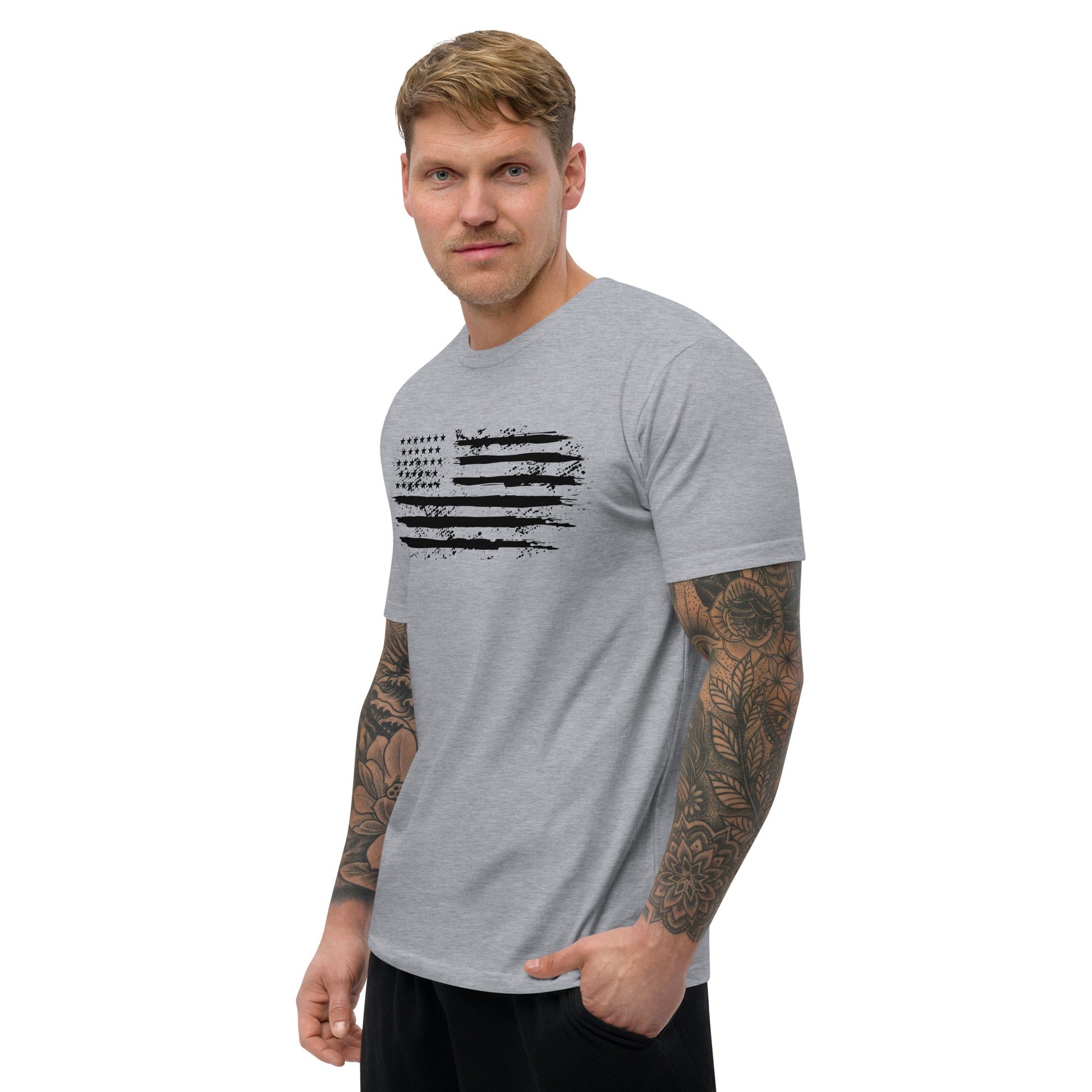 Iron American Patriot - Short Sleeve T-shirt by DarkByteGear