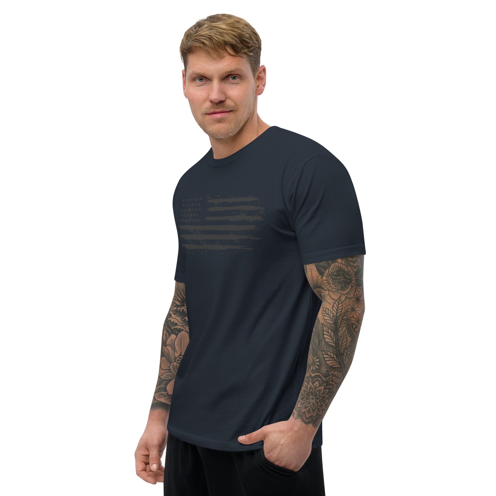 Iron American Patriot - Short Sleeve T-shirt by DarkByteGear