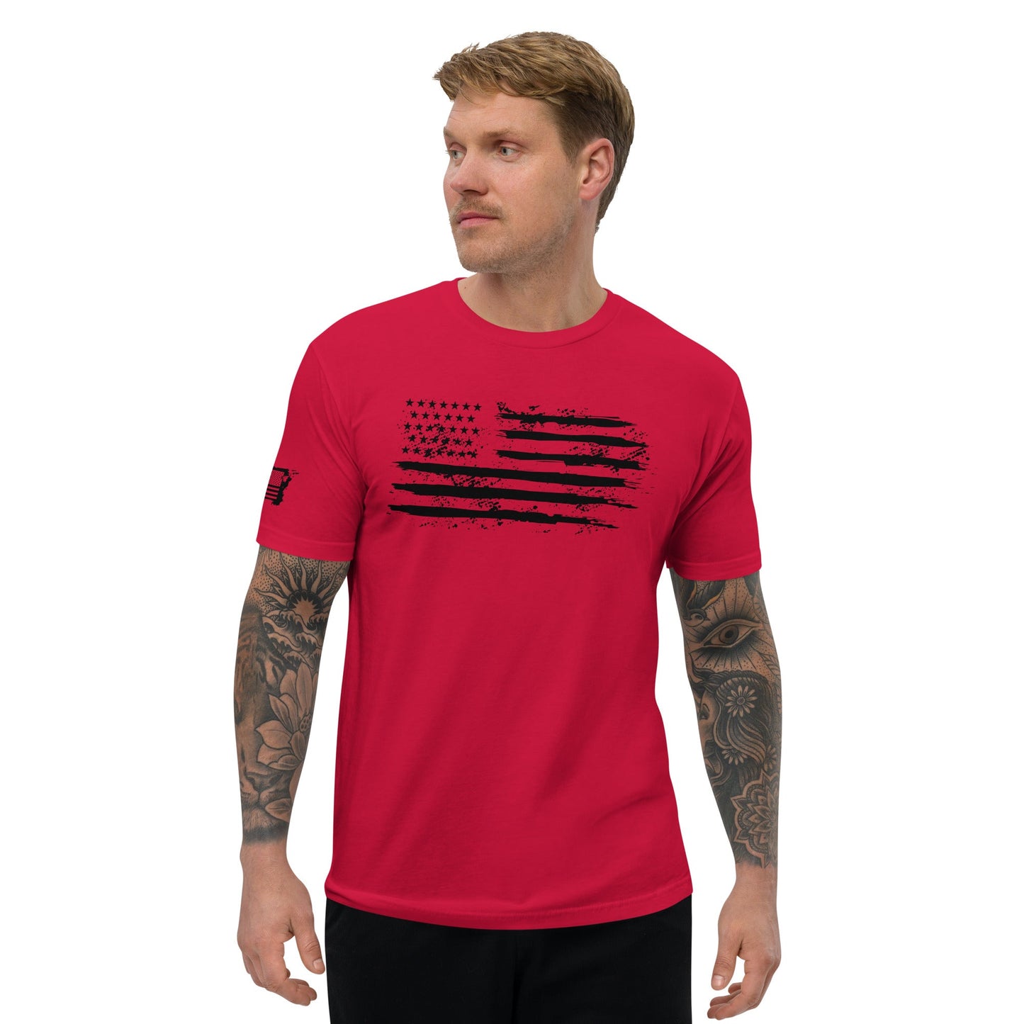Iron American Patriot - Short Sleeve T-shirt by DarkByteGear