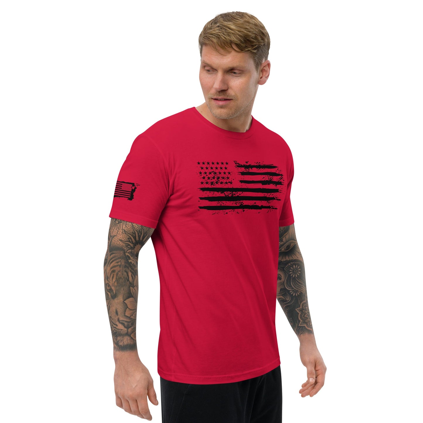 Iron American Patriot - Short Sleeve T-shirt by DarkByteGear