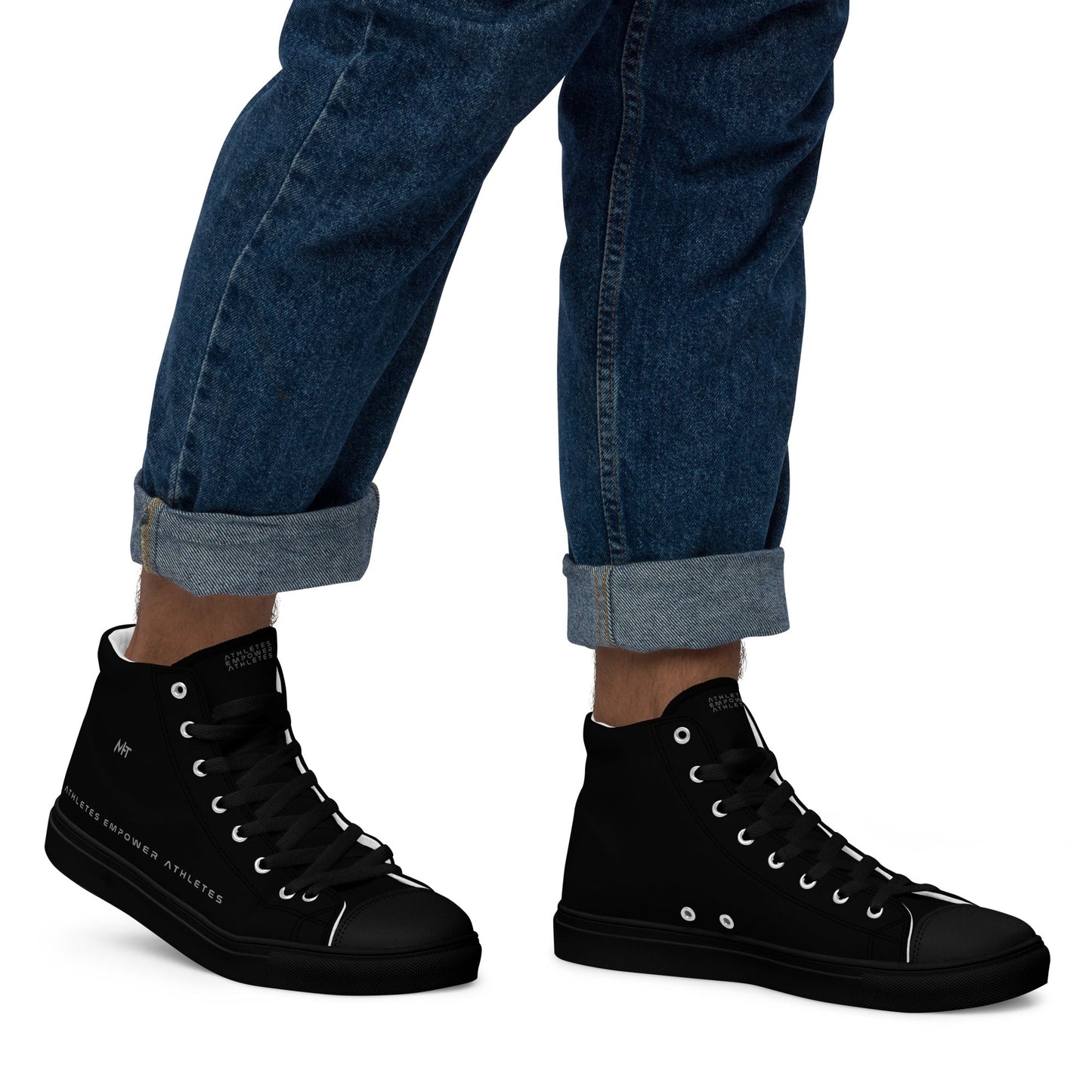 Athletes Empower Athletes - Men’s high top canvas shoes by DarkByteGear