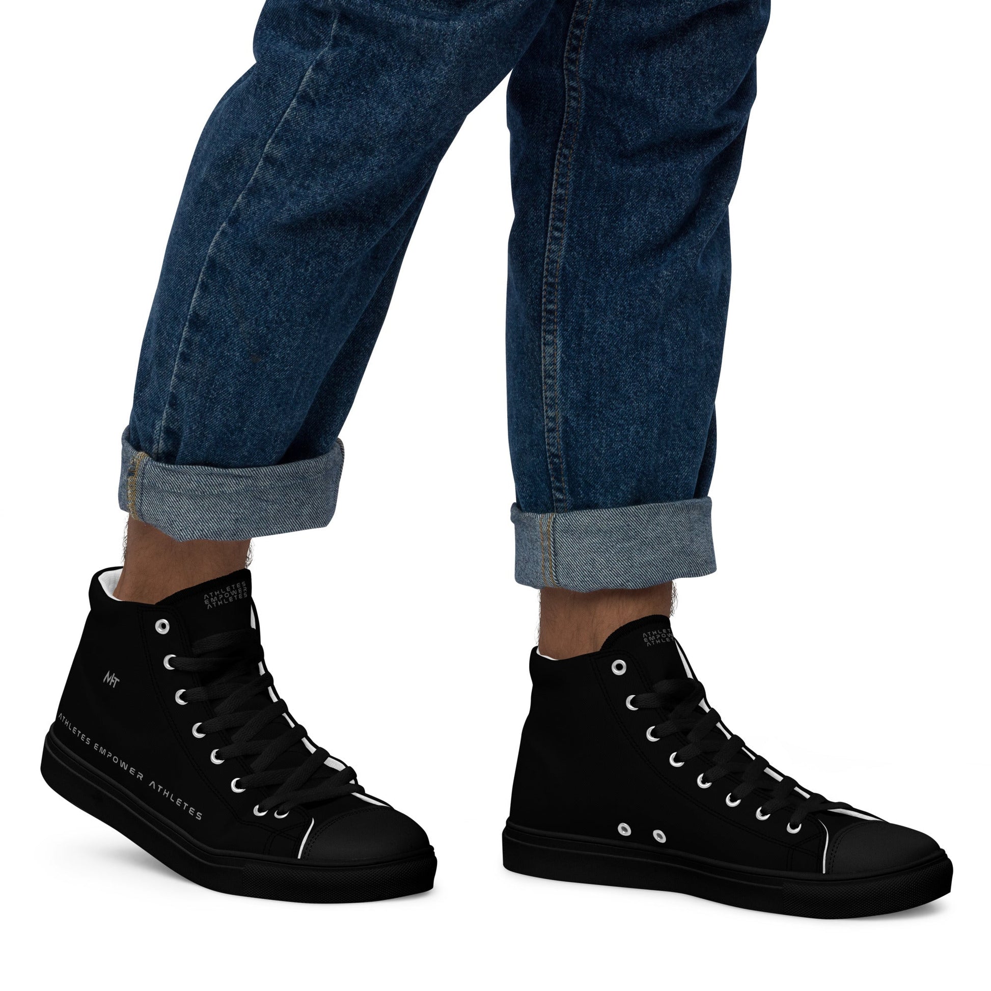 Athletes Empower Athletes - Men’s high top canvas shoes by DarkByteGear