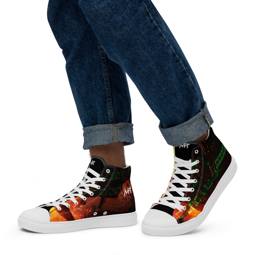 root - Men’s high top canvas shoes by DarkByteGear