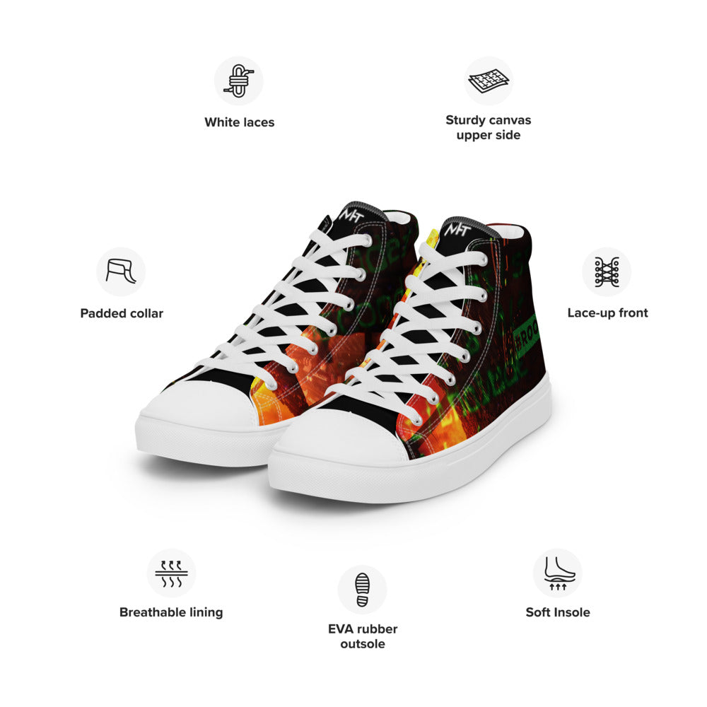 root - Men’s high top canvas shoes by DarkByteGear