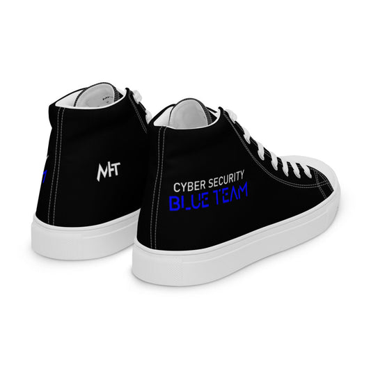 Cybersecurity Blue Team v4 - Men’s high top canvas shoes by DarkByteGear